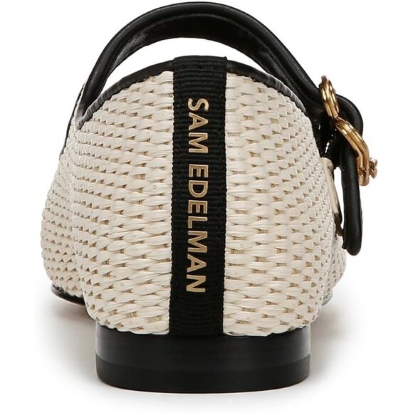 Sam Edelman Womens Linen Raffia Polyester Closed Pointed Toe Ballet Flat Shoes - Picture 3 of 7